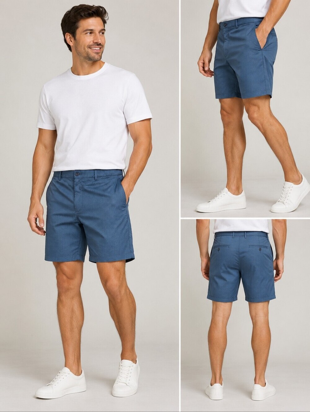 Greg Norman Collection Navy Houndstooth Trousers